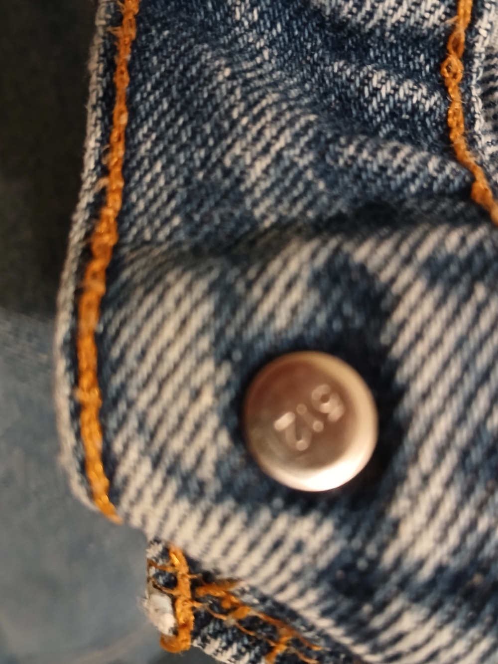 Levi's 517 Slim Fit 7 Juniors Boot Cut Jeans-Blue with Orange Stitching Vintage - Picture 12 of 16